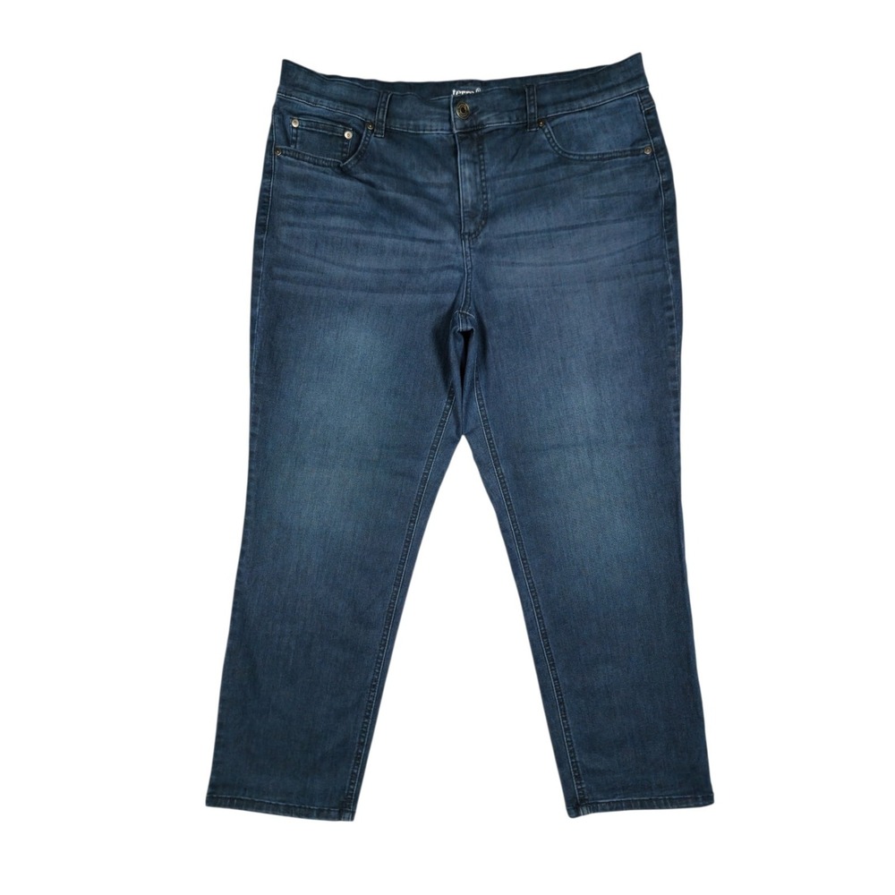Terra & Sky 16 W Petite Straight Woman's Blue Jeans